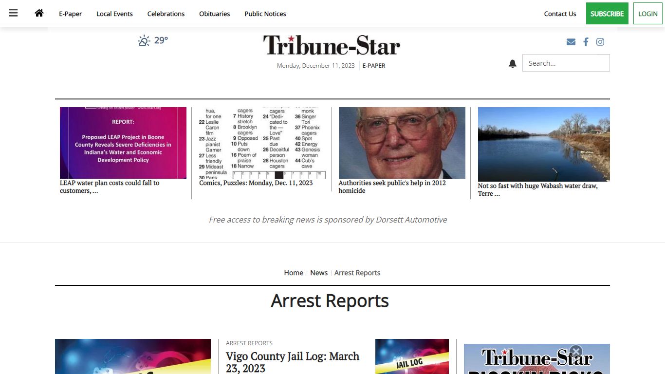 Arrest Reports | tribstar.com